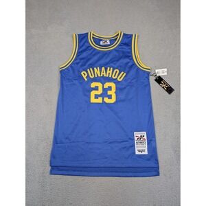 Punahou‎ Obama Basketball Jersey Mens XL Blue 23 Headgear Classics Royal New